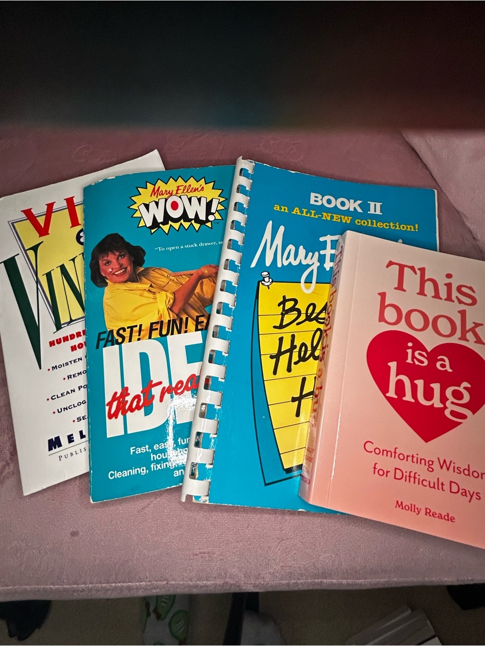four pack bundle of self-help/cleaning books
1 book for 5, 4 books for 15